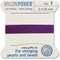 Griffin Nylon Bead Cord Perlseide – Size 1 (0.35mm) – 2 Meters per Card – Stainless Steel Needle Attached – for Knotting Pearls, Gemstones, Crystals and Beads